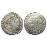 Edward VI sixpence, fine silver issue 1551-1553. mm Tun. 26mm, 2.96g. Spink 2483.