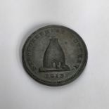 Rare Staffordshire Pottery Token Penny 1813, rare higher grade. Condition, small scratches to