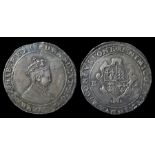 Edward VI Shilling, Durham House mint, mm Bow. 31mm, 4.63g. S.2472. Scratches in front of bust.