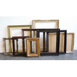 A collection of Antique gesso frames 18th cent and later