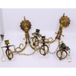 A pair of early 20th cent gilt wall lights