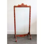 An early 20th cent chinoisserie framed easel sytle frame