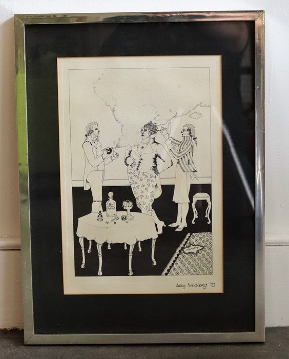 Sally Kindberg a framed lithograph study signed lower right - Image 2 of 4