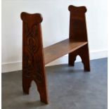 An oak Arts and Crafts bench