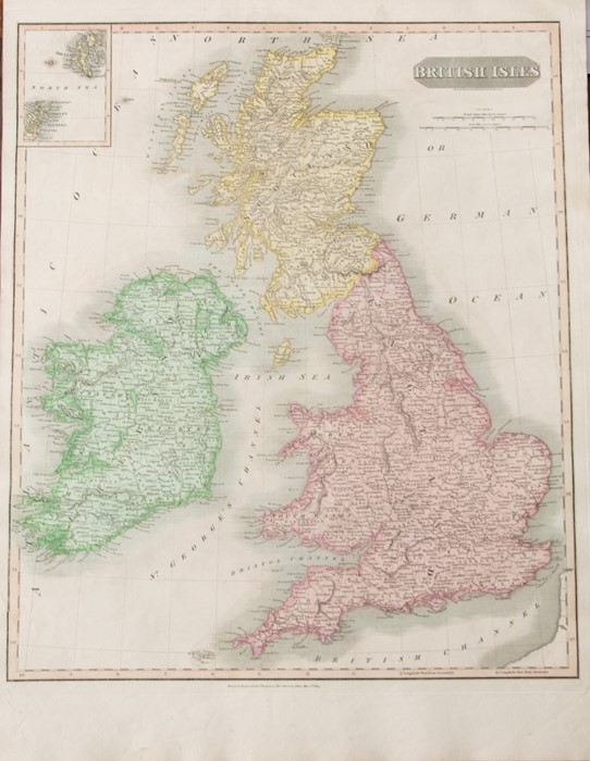 Thomson, John. [A New General Atlas, c.1817]. Featuring 64 sheets of hand-coloured, copper- - Image 3 of 7