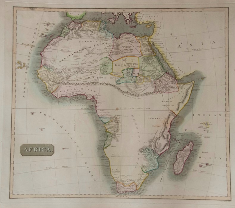 Thomson, John. [A New General Atlas, c.1817]. Featuring 64 sheets of hand-coloured, copper-