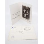 TRH The Prince and Princess of Wales. Autograph Christmas card, [autopen] signed in bold black
