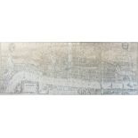 Agas, Ralph (after). 19th-century map, 'London in the reign of Queen Elizabeth', panoramic view/