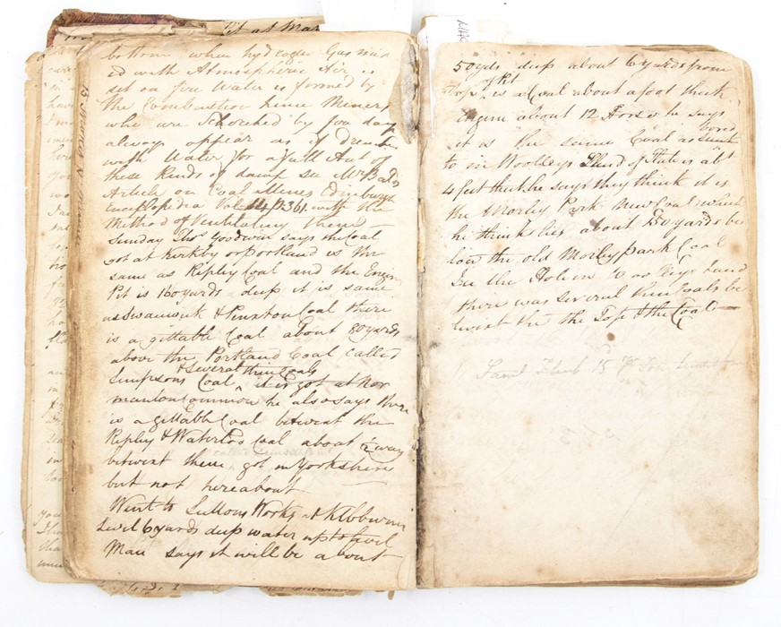 Commonplace book, 1820s, belonging to John Woolley Junior of Ripley, Derbyshire. Notes relating to - Image 2 of 2