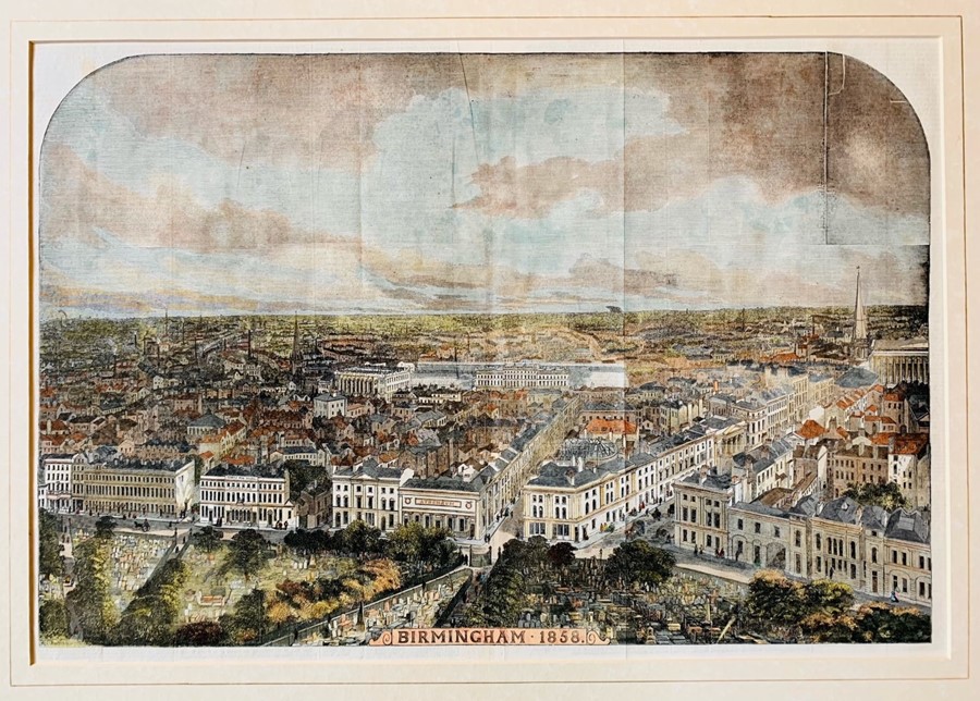 Birmingham. Collection of architectural/topographical prints and maps/plans of Birmingham,