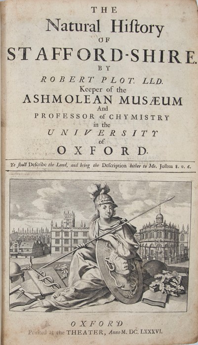 Plot, Robert. The Natural History of Staffordshire, first edition, Oxford: Printed at the Theater, - Image 2 of 2