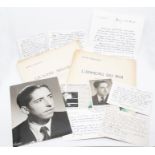 Henri Dutilleux (1916-2013), French composer. A small archive comprising seven autograph letters/