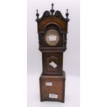 Miniature early 20th century Grandfather clock, needs a service not ticking.