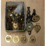 A large collection of horse brasses mainly early 20th Century patterns to include: geometric motifs,