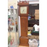 An early 19th Century mahogany 30 hour longcase clock, the white painted dial indistinctly signed,