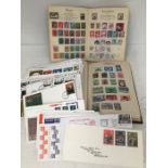 Collection of early to mid 20th century stamps in albums in WW2 good early young boy collection