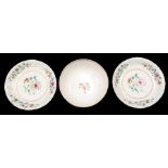 Qianlong (1711-1799), a pair of of famille rose chargers, approx 32cm diam; together with a