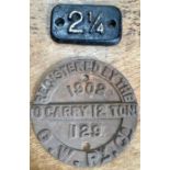 Two Cast iron Railway signs,