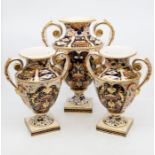 Three Bloor early 19th century vases Imari.