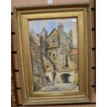 E.J Van Stappen, Antwerp, watercolour, signed and titled, approx 27cm x 18cm; together with a