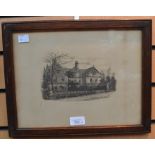 Four late 19th Century etchings by W E Mackaness titled Abbey Farm, Horton Hall, Ashenhurst and the