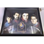 Star Trek: collection of framed and signed prints and first day covers, along with a Rubies tunic