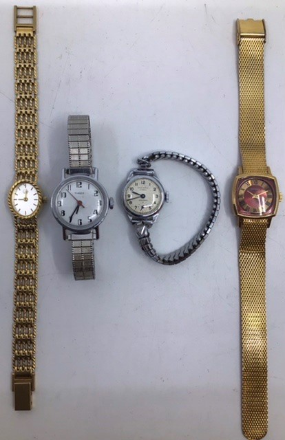 Watches: A collection of vintage watches to include: Rotary Ladies gilt watch and bracelet set, - Image 7 of 8