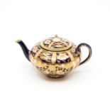 An early 20th Century Royal Crown Derby Imari 649 small baluster teapot and cover, red Osmaston Road