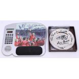 A signed mouse mat, 1966 World Cup, including: Martin Peters, Ray Wilson, Alan Ball, Nobby Stiles,