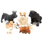 A collection of Beswick Dog figures, comprising of Old English sheep dog figure group, Terrier,