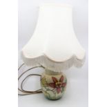 Mid to late 20th century Moorcroft table lamp with shade.