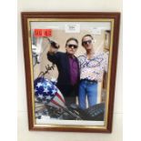 Signed photo of Dennis Hopper and Peter Fonda, Easy Rider.
