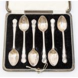 A cased set of six George V silver teaspoons, Birmingham 1913, gross weight approx 2.56ozt, cased