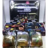 Star Trek Next Generation Chess Set, still sealed, Borg Ship, Starfleet Phaser, Bajoran Phaser,