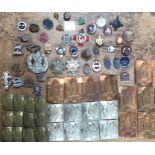 Military badges and other commemorative badges, Includes large number of military cap badge blanks.