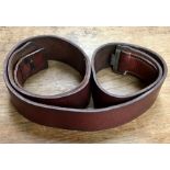 Vehrmacht Brown Leather Belt, Stamped with Army Eagle & ‘90’ on reverse, leather in good