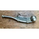 An early military stamp Bosun's whistle (plated)