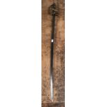 18th Century Sword British basket and hilt (basket missing detailing disc) blade 79cm & unmarked,