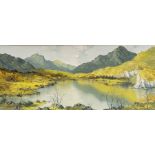 Charles Wyatt Warren (British 1908-1983), Yr Aran and Llyn Gwynant, oil on board, signed, titled