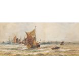 Thomas Bush Hardy, (British, 1842-1897), Choppy Seas, watercolour, signed and dated 1899, approx