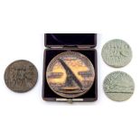 A bronze German medallion struck commemorating The Sinking of the Lusitania 5th May 1915; together