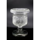 A large cut glass turn over wine cooler / champagne bucket in the Irish 19th Century manner (minor