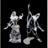 Swarovski: from the Masquerade series 1999 - Pierrot and Columbine, with certificates, boxed (
