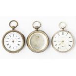 A late Victorian silver cased pocket watch by John Forrest, London (marks rubbed), a Victorian