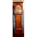 A George III oak longcase clock by William Fenton, Newcastle, circa 1775, moulded dental pediment,