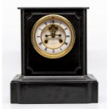 French Slate Mantel Clock by Le Roy & Fils of Paris. Serial number 6003 stamped on movement and