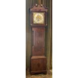 Longcase clock "Richard Watkin". Eight-day movement in oak and mahogany case with brass inla
