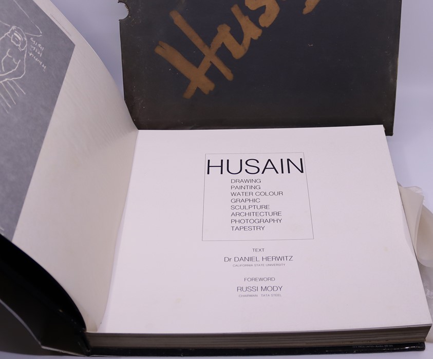 Husain a cased modern art book, India Art interest Tata Steel - Image 3 of 4