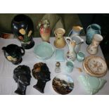 A large collection of assorted ceramic pieces, and other items to inlcude:- two pieces of Brentleigh