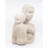 Stone sculpture of Woman with infant.